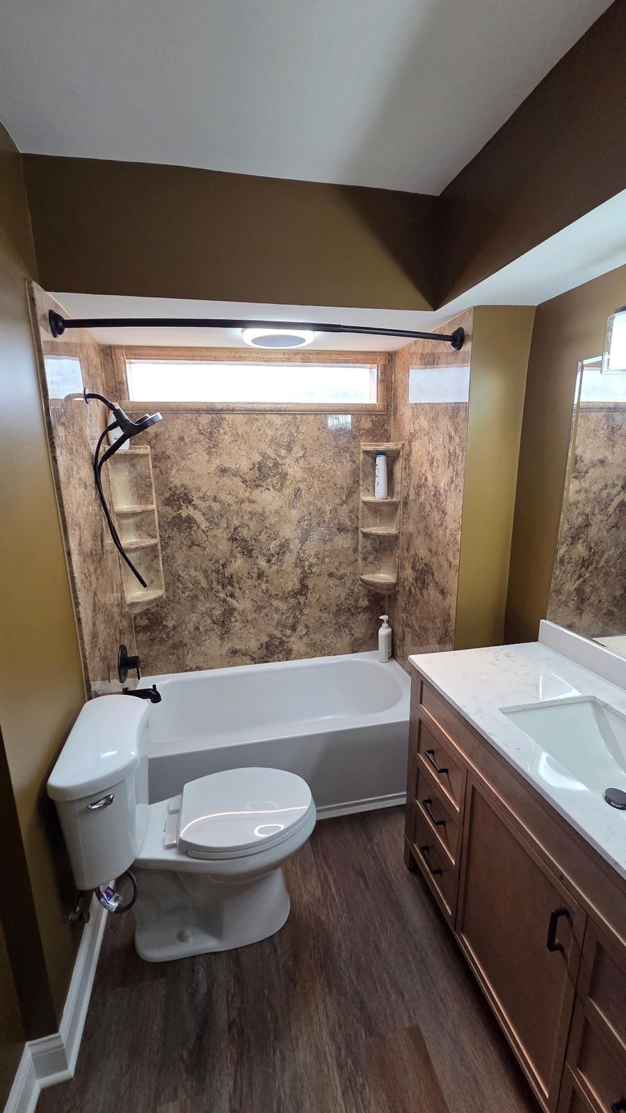 Shower Installation bathroom remodeling project by BnB One Day Bath